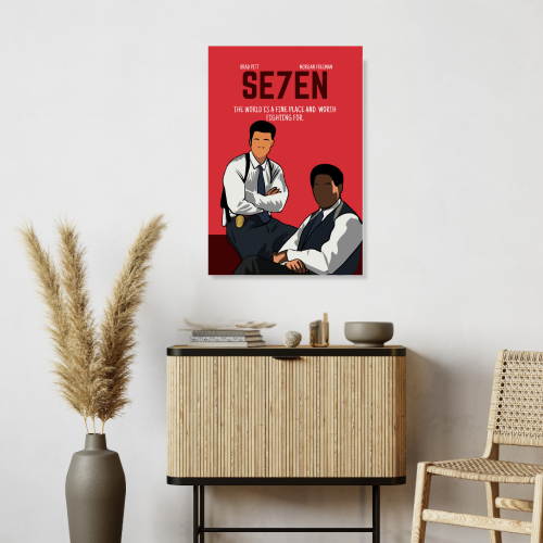 Seven Movie Poster Frame Se7en Crime Mystery Film Framed Posters Movies Canvas Painting Art work Photo Frames For Wall Decor Living Room Bedroom  Study Room Restraunt Cafe Office & Home Decoration, se7en movie poster, 7 movie poster, seven movie poster, seven movie poster art, seven movie poster hd, seven movie poster 4k, seven movie oster original, seven movie poster imdb, seven movie poster font, seven movie poster framed, seven movie poster frame design, seven movie frames, seven movie wall poster