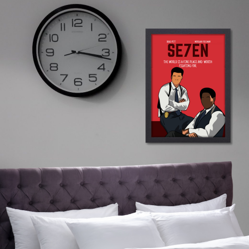 Seven Movie Poster Frame Se7en Crime Mystery Film Framed Posters Movies Canvas Painting Art work Photo Frames For Wall Decor Living Room Bedroom  Study Room Restraunt Cafe Office & Home Decoration, se7en movie poster, 7 movie poster, seven movie poster, seven movie poster art, seven movie poster hd, seven movie poster 4k, seven movie oster original, seven movie poster imdb, seven movie poster font, seven movie poster framed, seven movie poster frame design, seven movie frames, seven movie wall poster