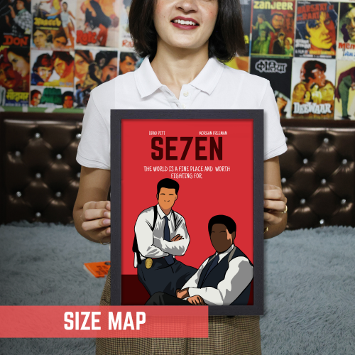 Seven Movie Poster Frame Se7en Crime Mystery Film Framed Posters Movies Canvas Painting Art work Photo Frames For Wall Decor Living Room Bedroom  Study Room Restraunt Cafe Office & Home Decoration, se7en movie poster, 7 movie poster, seven movie poster, seven movie poster art, seven movie poster hd, seven movie poster 4k, seven movie oster original, seven movie poster imdb, seven movie poster font, seven movie poster framed, seven movie poster frame design, seven movie frames, seven movie wall poster