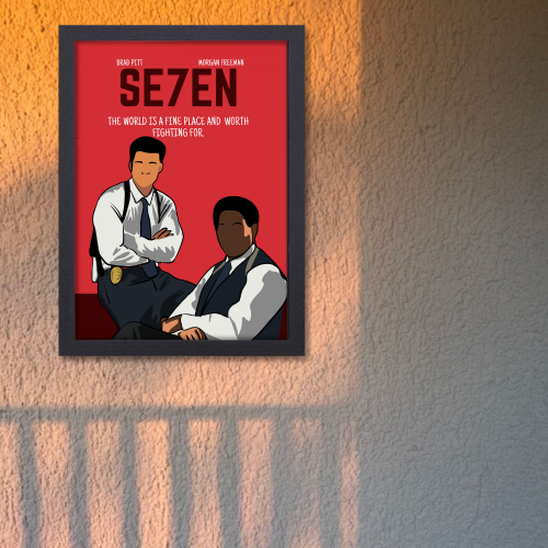 Seven Movie Poster Frame Se7en Crime Mystery Film Framed Posters Movies Canvas Painting Art work Photo Frames For Wall Decor Living Room Bedroom  Study Room Restraunt Cafe Office & Home Decoration, se7en movie poster, 7 movie poster, seven movie poster, seven movie poster art, seven movie poster hd, seven movie poster 4k, seven movie oster original, seven movie poster imdb, seven movie poster font, seven movie poster framed, seven movie poster frame design, seven movie frames, seven movie wall poster