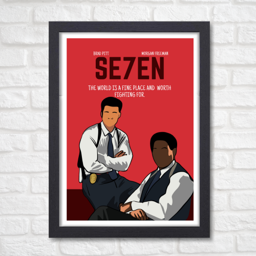 Seven Movie Poster Frame Se7en Crime Mystery Film Framed Posters Movies Canvas Painting Art work Photo Frames For Wall Decor Living Room Bedroom  Study Room Restraunt Cafe Office & Home Decoration, se7en movie poster, 7 movie poster, seven movie poster, seven movie poster art, seven movie poster hd, seven movie poster 4k, seven movie oster original, seven movie poster imdb, seven movie poster font, seven movie poster framed, seven movie poster frame design, seven movie frames, seven movie wall poster