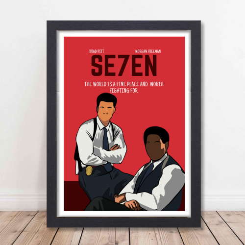 Seven Movie Poster Frame Se7en Crime Mystery Film Framed Posters Movies Canvas Painting Art work Photo Frames For Wall Decor Living Room Bedroom  Study Room Restraunt Cafe Office & Home Decoration, se7en movie poster, 7 movie poster, seven movie poster, seven movie poster art, seven movie poster hd, seven movie poster 4k, seven movie oster original, seven movie poster imdb, seven movie poster font, seven movie poster framed, seven movie poster frame design, seven movie frames, seven movie wall poster