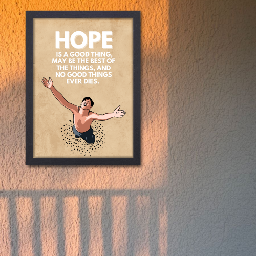 Shawshank Redemption Movie Poster Frame Motivational Quotes Framed Posters Hollywood inspirational Movies Artwork Canvas Painting Photo Frames For Wall Decor Living Room Bedroom  Study Room Restraunt Cafe Office & Home Decoration, Shawshank Redemption poster, Shawshank Redemption poster girl, Shawshank Redemption poster hd, Shawshank Redemption poster on wall, Shawshank Redemption movie poster, Shawshank Redemption movie poster in cell, Shawshank Redemption movie poster original