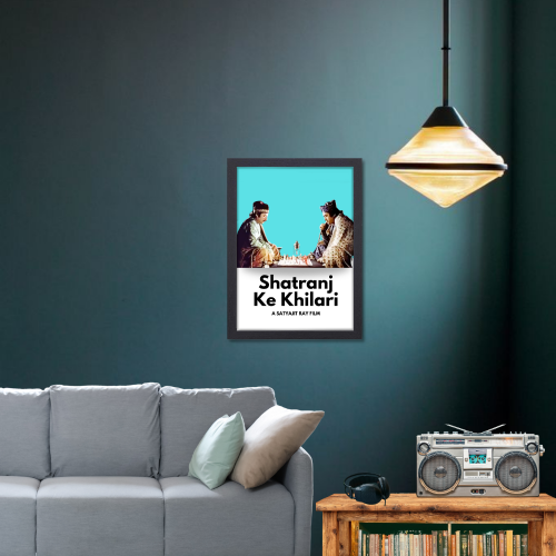 Shatranj Ke Khilari Poster Frame Satyajit Roy's Movies Framed Posters Bollywood Movie Artwork Canvas Painting Photo Frames for Wall Decor Restraunt Cafe Bedroom Living Room Decoration Home Office, shatranj ke khiladi poster, shatranj ke khiladi movie poster, satyajit ray motivational poster design, satyajit ray motivational poster design, satyajit ray posters, satyajit ray poster design, satyajit ray movie posters, satyajit ray film posters for sale, satyajit ray movie poster collage, satyajit ray movie
