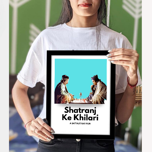 Shatranj Ke Khilari Poster Frame Satyajit Roy's Movies Framed Posters Bollywood Movie Artwork Canvas Painting Photo Frames for Wall Decor Restraunt Cafe Bedroom Living Room Decoration Home Office, shatranj ke khiladi poster, shatranj ke khiladi movie poster, satyajit ray motivational poster design, satyajit ray motivational poster design, satyajit ray posters, satyajit ray poster design, satyajit ray movie posters, satyajit ray film posters for sale, satyajit ray movie poster collage, satyajit ray movie