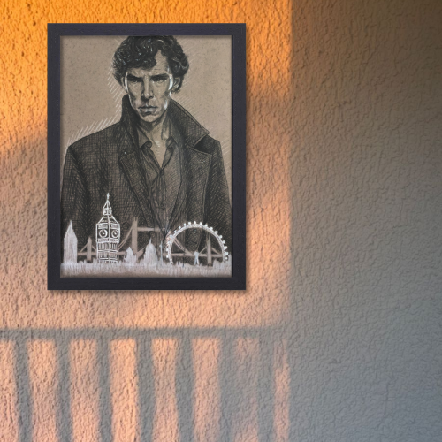 Sherlock Holmes Movie Poster Frame Action Thriller Film Art work Framed Posters Hollywood Movies Canvas Painting Photo Frames for Wall Decor Living Room Bedroom  Study Room Restraunt Cafe Office & Home Decoration, Sherlock movie poster, sherlock holmes poster, sherlock holmes poster drawing, sherlock holmes poster ideas, sherlock holmes poster benedict cumberbatch, sherlock holmes poster vintage, sherlock holmes  poster movie, sherlock holmes poster bbc, sherlock holmes poster design, sherlock holmes poster