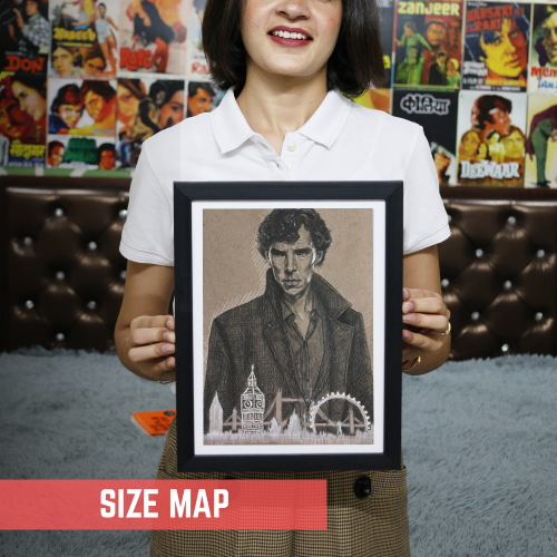 Sherlock Holmes Movie Poster Frame Action Thriller Film Art work Framed Posters Hollywood Movies Canvas Painting Photo Frames for Wall Decor Living Room Bedroom  Study Room Restraunt Cafe Office & Home Decoration, Sherlock movie poster, sherlock holmes poster, sherlock holmes poster drawing, sherlock holmes poster ideas, sherlock holmes poster benedict cumberbatch, sherlock holmes poster vintage, sherlock holmes  poster movie, sherlock holmes poster bbc, sherlock holmes poster design, sherlock holmes poster