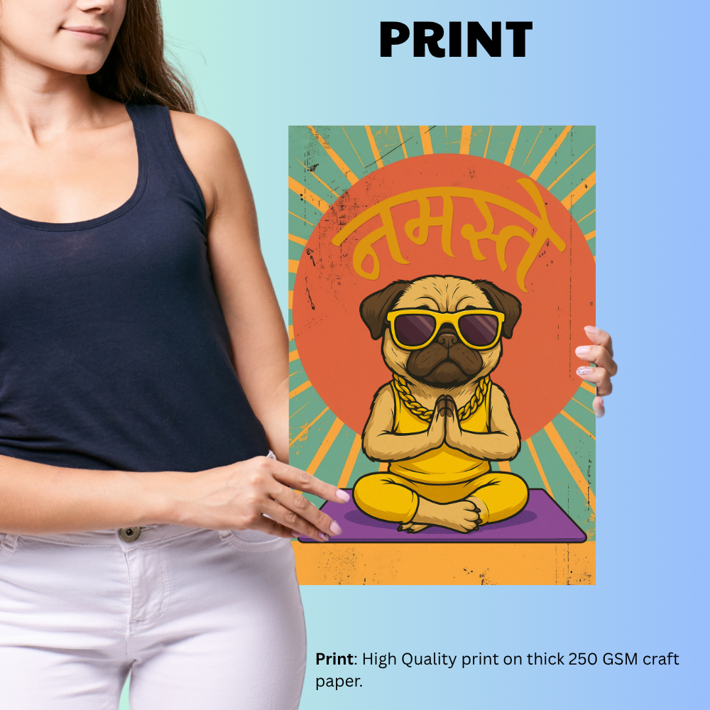 Dog Pop Art Painting Poster, Classic Wall Art for Home & Office living Room Bedroom decor Gift Wallpaper Paintings Stickers