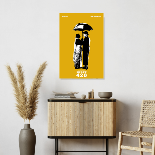 Shree 420 Classic Movie Poster Frame Bollywood Movies Framed Posters Artwork Canvas Painting Photo Frames For Wall Decor Restraunt Cafe Bedroom Living Room Decoration Home Office, shree 420 poster, shree 420 movie poster, shree 420 movie poster hd, shree 420 movie poster frames, shree 420 movie wall poster, shree 420 movie wall poster official, shree 420 movie wallpaper, shree 420 movie wall painting, shree 420 design wall painting mahabhar, raj kappor movies poster, raj kappor film posters, raj kappor