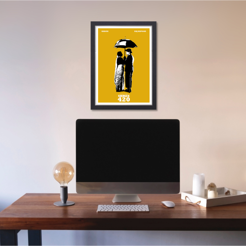 Shree 420 Classic Movie Poster Frame Bollywood Movies Framed Posters Artwork Canvas Painting Photo Frames For Wall Decor Restraunt Cafe Bedroom Living Room Decoration Home Office, shree 420 poster, shree 420 movie poster, shree 420 movie poster hd, shree 420 movie poster frames, shree 420 movie wall poster, shree 420 movie wall poster official, shree 420 movie wallpaper, shree 420 movie wall painting, shree 420 design wall painting mahabhar, raj kappor movies poster, raj kappor film posters, raj kappor