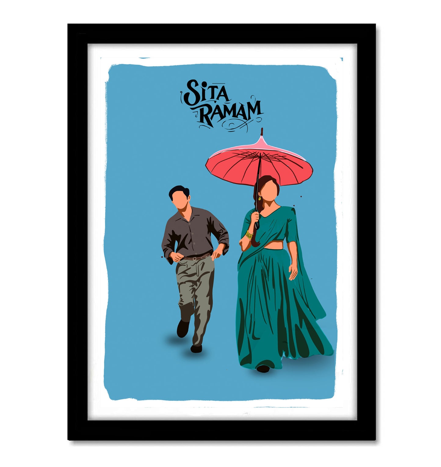 Sita Ramam Movie Artwork Bollywood | Poster | Frame | Canvas