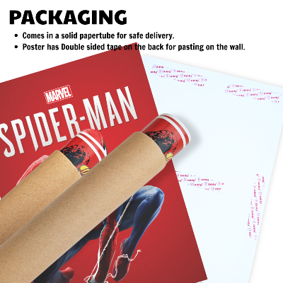 Spider Man Movie Poster Frame Comic book character Film Framed Posters Hollywood Movies Art work Canvas Painting Photo Frames For Wall Decor Living Living Room Bedroom Art Study Room Restraunt Cafe Office & Home Decoration