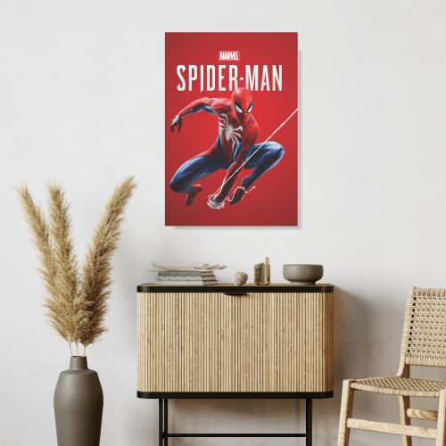 Spider Man Movie Poster Frame Comic book character Film Framed Posters Hollywood Movies Art work Canvas Painting Photo Frames For Wall Decor Living Living Room Bedroom Art Study Room Restraunt Cafe Office & Home Decoration