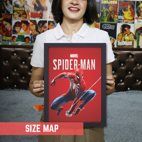 Spider Man Movie Poster Frame Comic book character Film Framed Posters Hollywood Movies Art work Canvas Painting Photo Frames For Wall Decor Living Living Room Bedroom Art Study Room Restraunt Cafe Office & Home Decoration