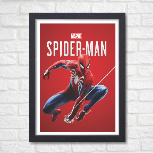 Spider Man Movie Poster Frame Comic book character Film Framed Posters Hollywood Movies Art work Canvas Painting Photo Frames For Wall Decor Living Living Room Bedroom Art Study Room Restraunt Cafe Office & Home Decoration
