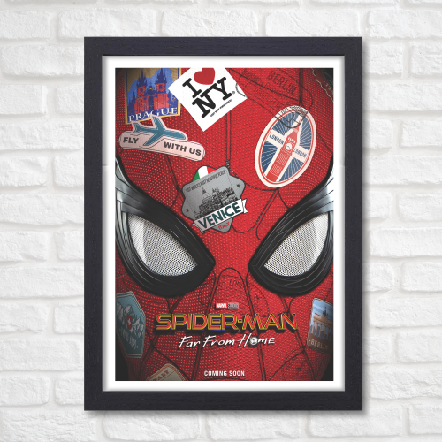 Spider Man Movie Poster Frame Comic book character Film Framed Posters Hollywood Movies Art work Canvas Painting Photo Frames For Wall Decor Living Living Room Bedroom Art Study Room Restraunt Cafe Office & Home Art Decoration