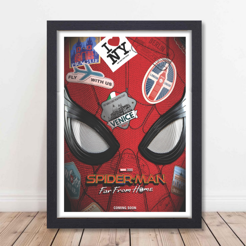Spider Man Movie Poster Frame Comic book character Film Framed Posters Hollywood Movies Art work Canvas Painting Photo Frames For Wall Decor Living Living Room Bedroom Art Study Room Restraunt Cafe Office & Home Art Decoration