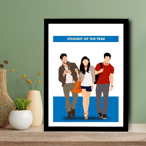 Student Of The Year Movie Poster Frame Bollywood Movies Artwork Framed Posters Canvas Painting Photo Frames for Wall Decor Bedroom Living Room Decoration Home Office Restraunt Cafe Decoration, student of the year poster, student of the year poster hd, student of the year poster design, student of the year poster font, student of the year 2 poster, student of the year movie poster, student of the year wall posters, student of the year poster hd, student of the year poster picture, student of the year poster 