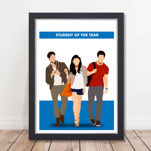 Student Of The Year Movie Poster Frame Bollywood Movies Artwork Framed Posters Canvas Painting Photo Frames for Wall Decor Bedroom Living Room Decoration Home Office Restraunt Cafe Decoration, student of the year poster, student of the year poster hd, student of the year poster design, student of the year poster font, student of the year 2 poster, student of the year movie poster, student of the year wall posters, student of the year poster hd, student of the year poster picture, student of the year poster 