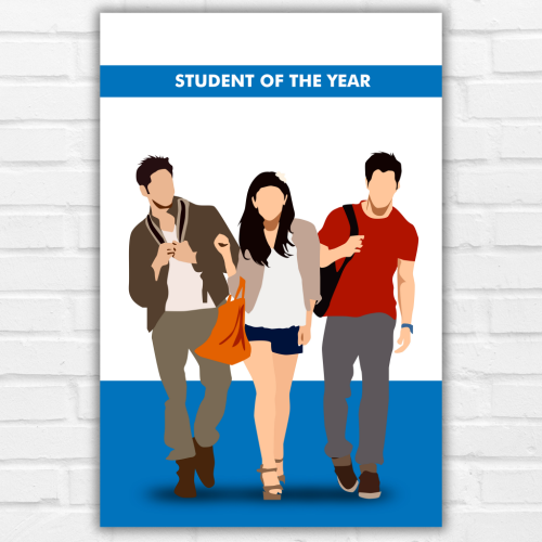 Student Of The Year Movie Poster Frame Bollywood Movies Artwork Framed Posters Canvas Painting Photo Frames for Wall Decor Bedroom Living Room Decoration Home Office Restraunt Cafe Decoration, student of the year poster, student of the year poster hd, student of the year poster design, student of the year poster font, student of the year 2 poster, student of the year movie poster, student of the year wall posters, student of the year poster hd, student of the year poster picture, student of the year poster 