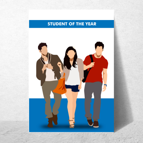 Student Of The Year Movie Poster Frame Bollywood Movies Artwork Framed Posters Canvas Painting Photo Frames for Wall Decor Bedroom Living Room Decoration Home Office Restraunt Cafe Decoration, student of the year poster, student of the year poster hd, student of the year poster design, student of the year poster font, student of the year 2 poster, student of the year movie poster, student of the year wall posters, student of the year poster hd, student of the year poster picture, student of the year poster 