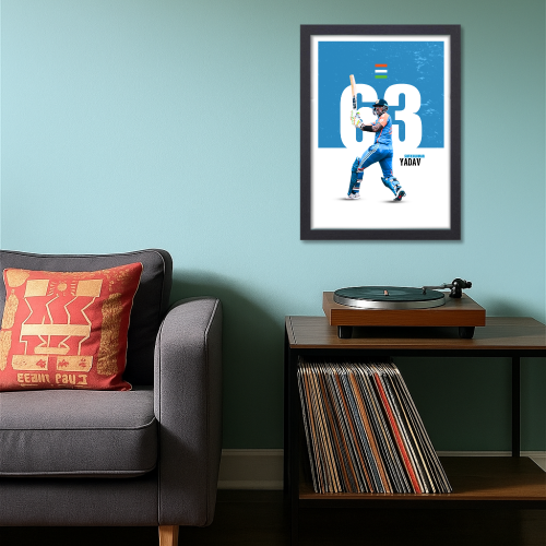 Surya Kumar Yadav Poster Frame Mr 360 Cricket Players Framed Posters Canvas Cricketers Photo Frames Cricketers Photos, Cricketers Photo frames, Indian Cricketers Posters, Indian Cricketer Framed, Virat Kohli, King Kohli, Rohit Sharma, Dhoni Frames, Framed Poster for wall decor, room decor, living room, diningroom, kitchen, turf, games room, sports aera poster Cricketers Photos, Cricketers Photo frames, Indian Cricketers Posters, Indian Cricketer Framed, Virat Kohli, King Kohli, Rohit Sharma, Dhoni Frames