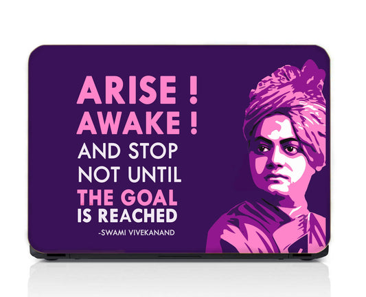 Swami Vivekananda Indian monk and philosopher Motivational Quote Blue Color  Waterproof Laptopskin