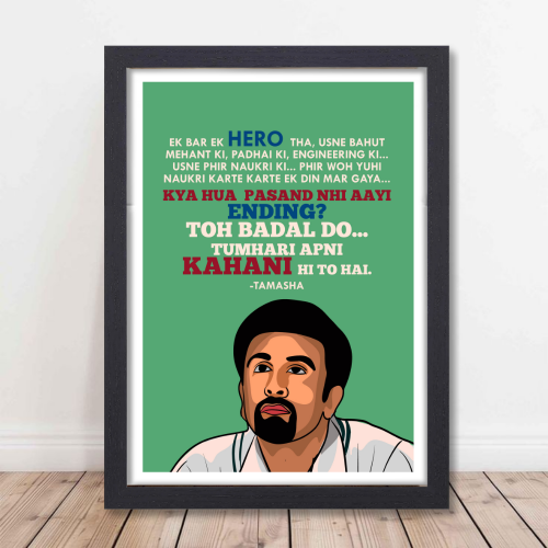 Tamasha Movie Ranbir Singh Quote Frame Poster Bollywood Movies Motivational Quote Wall Art Decor Ranbeer Kapoor Photo Frames Actress Deepika PadukonPosters Canvas Painting For Restraunt Cafe Students Bedroom Living Room Decoration Home Office wall Poster, Tamasha movie poster, Tamasha movie poster hd, Tamasha movie poster 4k, Tamasha movie dialouge poster, Tamasha movie quotes poster, Tamasha poster, Tamasha poster hd, Tamasha poster images, Tamasha poster 4k, Tamasha poster pinterest, Tamasha poster art