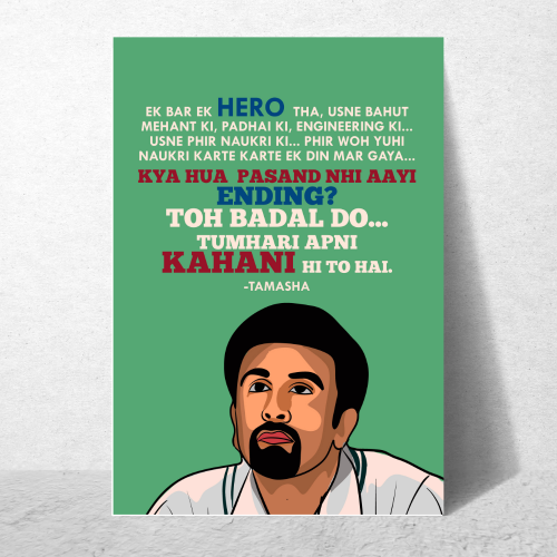 Tamasha Movie Ranbir Singh Quote Frame Poster Bollywood Movies Motivational Quote Wall Art Decor Ranbeer Kapoor Photo Frames Actress Deepika PadukonPosters Canvas Painting For Restraunt Cafe Students Bedroom Living Room Decoration Home Office wall Poster, Tamasha movie poster, Tamasha movie poster hd, Tamasha movie poster 4k, Tamasha movie dialouge poster, Tamasha movie quotes poster, Tamasha poster, Tamasha poster hd, Tamasha poster images, Tamasha poster 4k, Tamasha poster pinterest, Tamasha poster art