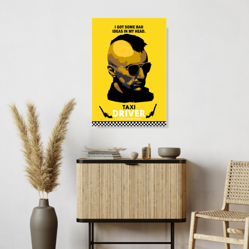 Taxi Driver Movie Poster Frame Hollywood Movies Artwork Framed Posters Action Thriller Film Canvas Painting Photo Frame For Wall Art Decor Living Room Bedroom  Study Room Restraunt Cafe Office & Home Decoration
