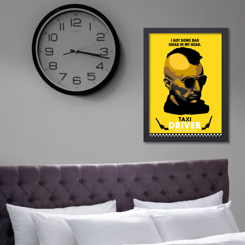 Taxi Driver Movie Poster Frame Hollywood Movies Artwork Framed Posters Action Thriller Film Canvas Painting Photo Frame For Wall Art Decor Living Room Bedroom  Study Room Restraunt Cafe Office & Home Decoration