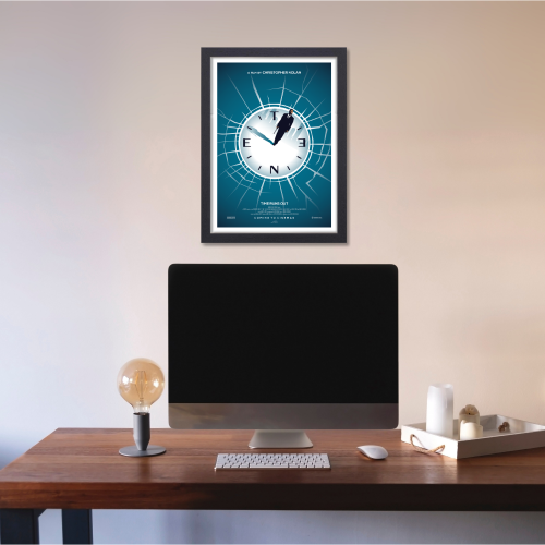 Tenet Film Poster Frame Action Sci-fi Movie Art work Framed Posters Hollywood Movies Canvas Painting Photo Frames for Wall Decor Living Room Bedroom  Study Room Restraunt Cafe Office & Home Decoration