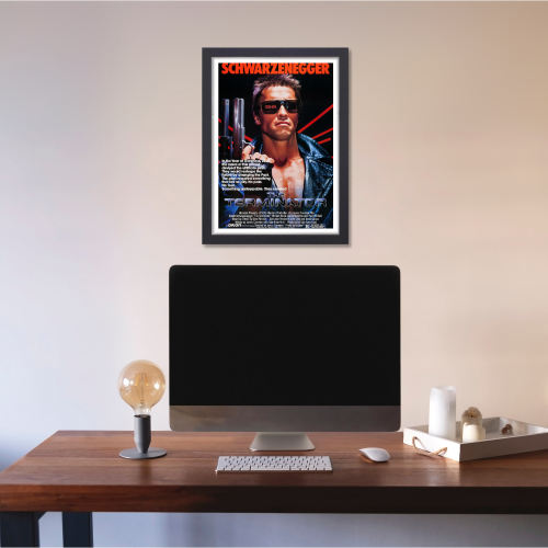 Terminator Movie Poster Frame Action Sci-fi Film Artwork Framed Posters Hollywood Movies Canvas Painting Photo Frames For Wall Decor Living Room Bedroom  Study Room Restraunt Cafe Office & Home Decoration