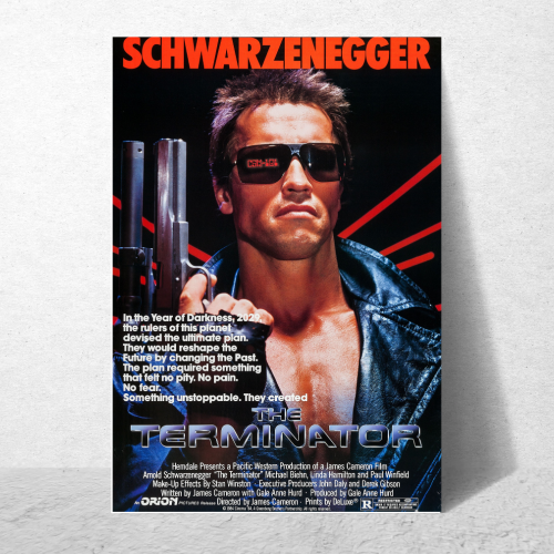 Terminator Movie Poster Frame Action Sci-fi Film Artwork Framed Posters Hollywood Movies Canvas Painting Photo Frames For Wall Decor Living Room Bedroom  Study Room Restraunt Cafe Office & Home Decoration