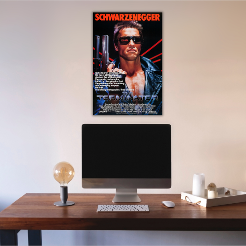 Terminator Movie Poster Frame Action Sci-fi Film Artwork Framed Posters Hollywood Movies Canvas Painting Photo Frames For Wall Decor Living Room Bedroom  Study Room Restraunt Cafe Office & Home Decoration