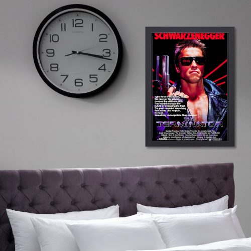 Terminator Movie Poster Frame Action Sci-fi Film Artwork Framed Posters Hollywood Movies Canvas Painting Photo Frames For Wall Decor Living Room Bedroom  Study Room Restraunt Cafe Office & Home Decoration