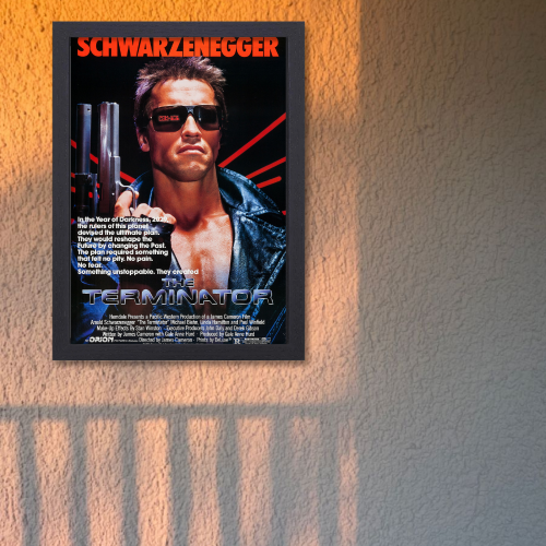 Terminator Movie Poster Frame Action Sci-fi Film Artwork Framed Posters Hollywood Movies Canvas Painting Photo Frames For Wall Decor Living Room Bedroom  Study Room Restraunt Cafe Office & Home Decoration