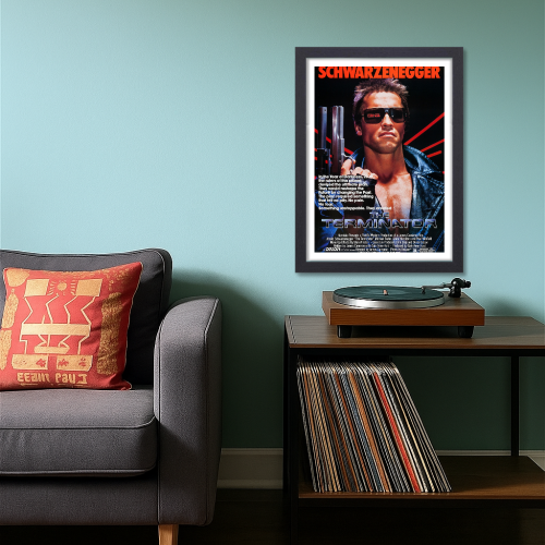 Terminator Movie Poster Frame Action Sci-fi Film Artwork Framed Posters Hollywood Movies Canvas Painting Photo Frames For Wall Decor Living Room Bedroom  Study Room Restraunt Cafe Office & Home Decoration