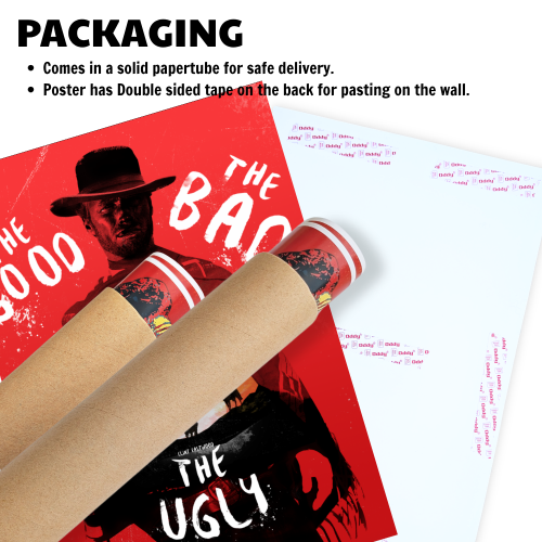 The Good, the Bad and the Ugly Movie Poster Frame Western Action Film Art work Framed Posters Hollywood Movies Canvas Painting Photo Frames For Wall Decor Living Room Bedroom  Study Room Restraunt Cafe Office & Home Decoration Art