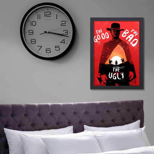The Good, the Bad and the Ugly Movie Poster Frame Western Action Film Art work Framed Posters Hollywood Movies Canvas Painting Photo Frames For Wall Decor Living Room Bedroom  Study Room Restraunt Cafe Office & Home Decoration Art