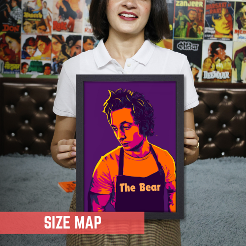 The Bear Drama Series Poster Frame Comedy Film Series Artwork Framed Posters American English Movies Canvas Painting Photo Frames For Wall Decor Living Room Bedroom  Study Room Restraunt Cafe Office Home Decoration