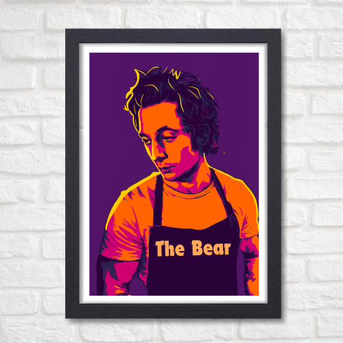 The Bear Drama Series Poster Frame Comedy Film Series Artwork Framed Posters American English Movies Canvas Painting Photo Frames For Wall Decor Living Room Bedroom  Study Room Restraunt Cafe Office Home Decoration