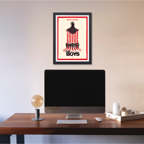 The Boys Series Poster Frame Film Drama Artwork Framed Posters Hollywood Movies Seasons Canvas Painting Photo Frames for Wall Decor Home Decoration Living Room Bedroom Office Study Room Cafe