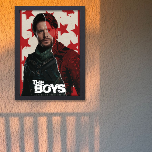 The Boys Series Poster Frame Film Drama Artwork Framed Posters Hollywood Movies Seasons Canvas Painting Photo Frames for Wall Decor Home Living Room Bedroom Office Study Room Cafe Decoration