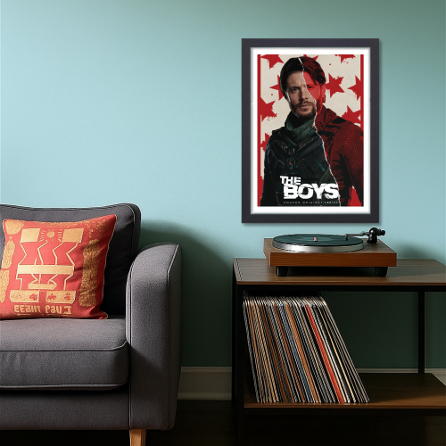 The Boys Series Poster Frame Film Drama Artwork Framed Posters Hollywood Movies Seasons Canvas Painting Photo Frames for Wall Decor Home Living Room Bedroom Office Study Room Cafe Decoration