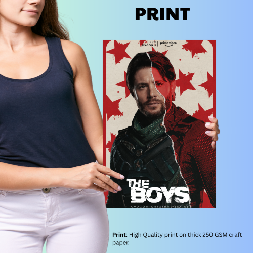 The Boys Series Poster Frame Film Drama Artwork Framed Posters Hollywood Movies Seasons Canvas Painting Photo Frames for Wall Decor Home Living Room Bedroom Office Study Room Cafe Decoration