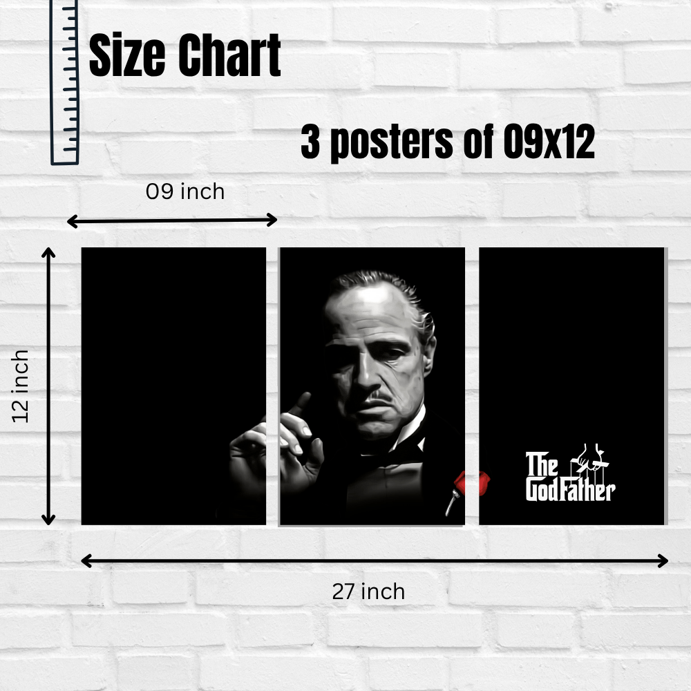 The Godfather 3-Piece Poster | Classic Movie Wall Art