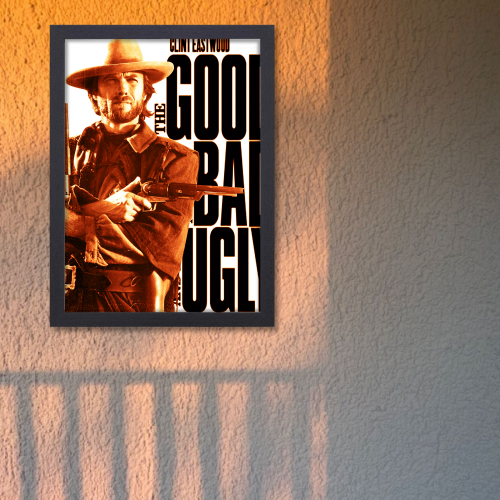 The Good, the Bad and the Ugly Movie Poster Frame Western Action Film Art work Framed Posters Hollywood Movies Canvas Painting Photo Frames For Wall Decor Living Room Bedroom  Study Room Restraunt Cafe Office & Home Decoration, The Good, the Bad and the Ugly movie poster, The Good, the Bad and the Ugly movie poster original, The Good, the Bad and the Ugly movie poster framed, The Good, the Bad and the Ugly 1966 movie poster, The Good, the Bad and the Ugly official movie poster