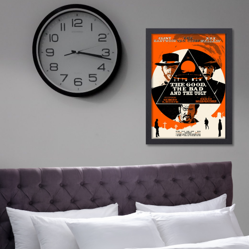 The Good, the Bad and the Ugly Movie Poster Frame Western Action Film Artwork Framed Posters Hollywood Movies Canvas Painting Photo Frames For Wall Decor Living Room Bedroom  Study Room Restraunt Cafe Office & Home Decoration