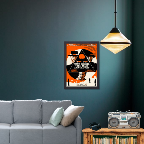 The Good, the Bad and the Ugly Movie Poster Frame Western Action Film Artwork Framed Posters Hollywood Movies Canvas Painting Photo Frames For Wall Decor Living Room Bedroom  Study Room Restraunt Cafe Office & Home Decoration